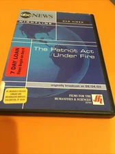ABC News Patriot Act Under Fire DVD Ex-library