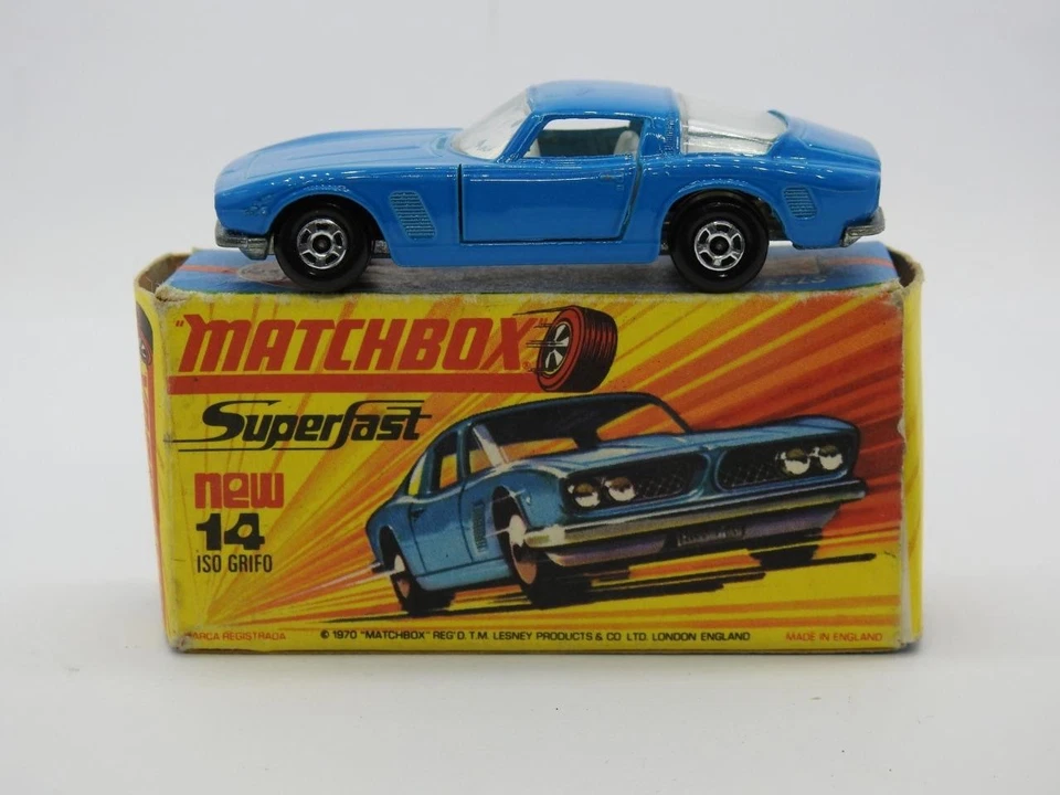 Matchbox Superfast N.14 ISO GRIFO 1971 MINT IN VG ORIGINAL H BOX - Immagine 4 di 4