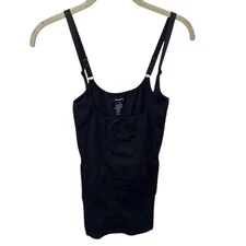 Franato Black Shapewear Tank Top Tummy Control Built In Bra Medium
