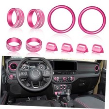 Knob Cover for Jeep Wrangler JL JLU Accessories 2026 Gladiator 2024 2025 Pink