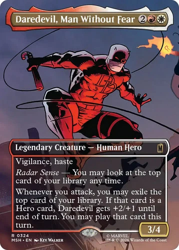 Daredevil, Man Without Fear (Borderless) (0324) [Marvel Super Heroes] Foil Near