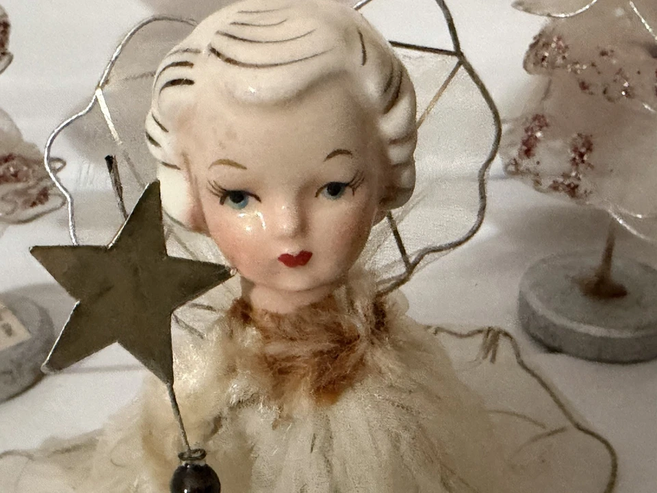 Árboles de Navidad y ángel de tul MCM vintage Foto 2 de 4