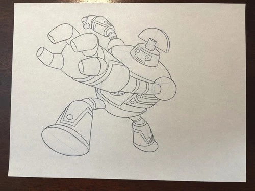 10 BEN 10 ORIGINAL PENCIL ARTWORK CREATED FOR CARTOON NETWORK'S STYLE GUIDES - Picture 4 of 11