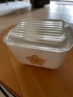 Vintage Pyrex Butterfly Gold 501-B with  Refrigerator Dish 12 oz/350
