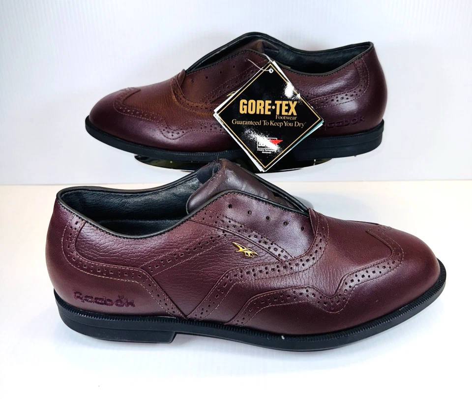 Zapatos de golf de colección Reebok Attack Collection talla 13M puntas de ala borgoña nuevos con defectos Foto 3 de 4