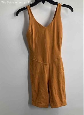 Lululemon Womens Autumn Orange Align Sleeveless Nulu One Piece Bodysuit Size 2