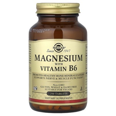 Magnesium With Vitamin B6, 250 Tablets