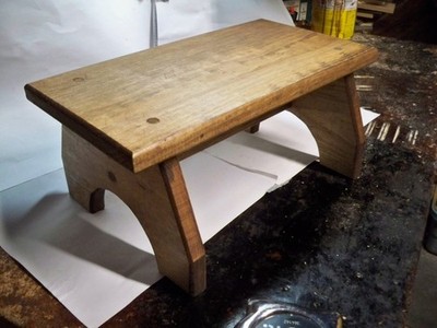 6'' Handcrafted Wooden Step Stool, 6'' high, 13.25 long Early American Stain