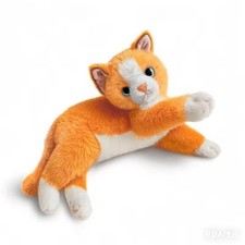 Yellow Prone Kitten Cat Plush Toy 16" Stuffed Animal Toddler Doll Gift for Kids