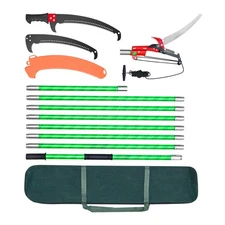 Manual Pole Saw Extendable Pole Tree Pruner 3.87 - 27 ft with Scissors
