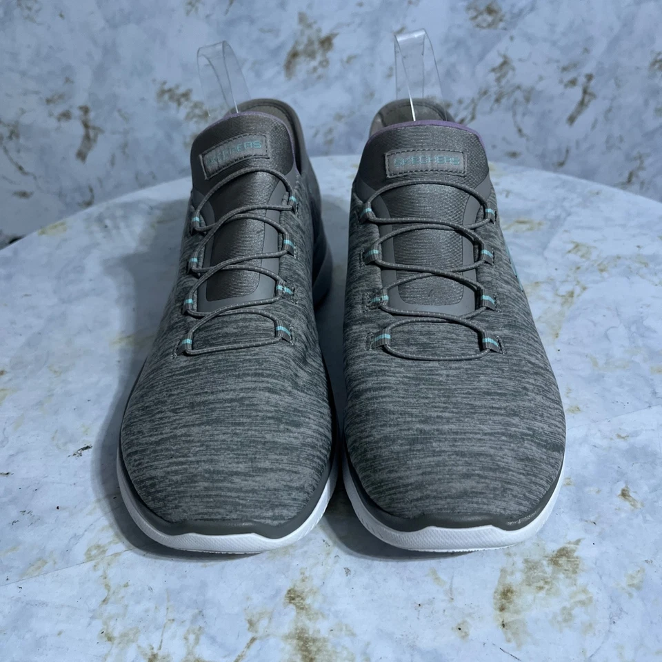 Skechers Slip Ins Summits Para Mujer Talla 9 Zapatos Anchos Gris Cómodos Tenis para Caminar Foto 3 de 4