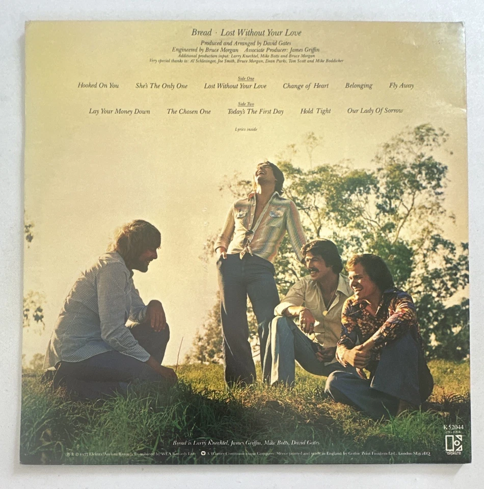 Bread - Lost Without Your Love ~ Lp Vinyl Record EX / EX - Image 3 of 4