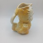 Yellow 1940s American Bisque Pottery Co. Bird Creamer Pitcher With Gold Trim  — photo 7