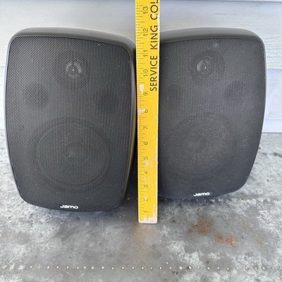 2 Jamo Indoor/ Outdoor I/O 3A2 8 Ohm Speakers Pair Black | eBay