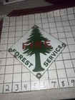 VINTAGE Antique Original ￼  US FOREST SERVICE PORCELAIN SIGN PARK  FIRE