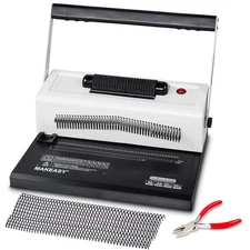 MAKEASY Spiral Coil Binding Machine with 46 Fully Disengaging Pins - Electric...