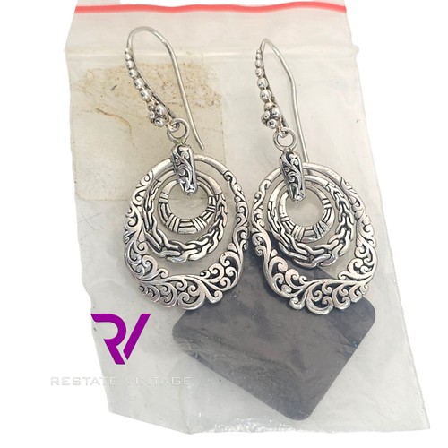 Sarda Artisans Of Bali Sterlingsilber filigrane Kreise Ohrhänger
