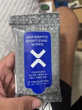 Zehn-x Antiseptic Sanitizing Wipes Contains Aloe Vera & Tea Tree Oil 10 Count