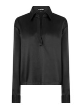 TOM FORD Black Silk/Satin Shirt New & Authent...