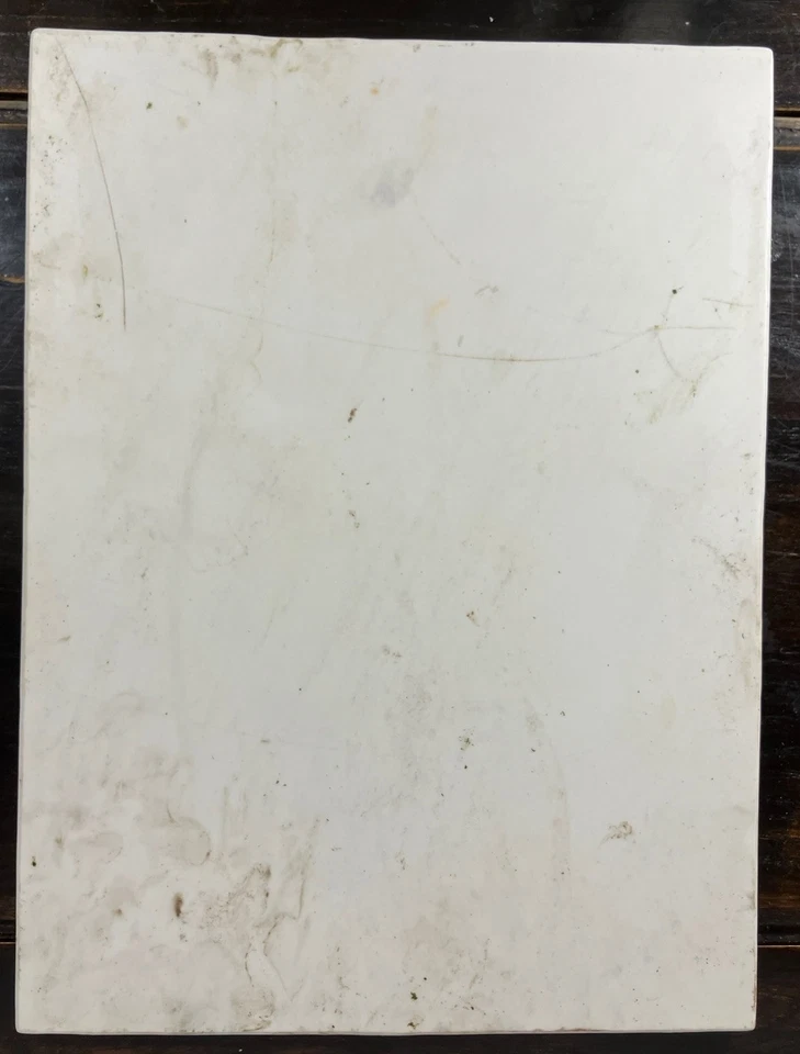 Plaque en porcelaine de Chine XXe à décor de jeunes femmes à la lecture 30x22cm - Photo 3/4