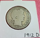 1912-D Barber Half Dollar - Circulated