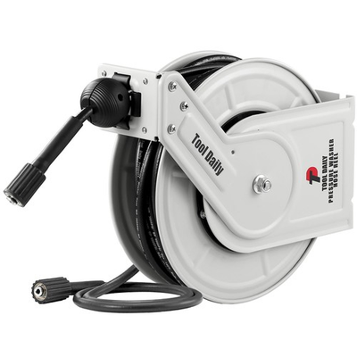 #ad Retractable Pressure Washer Hose Reel 1 4” x 60 FT Heavy Duty Power Washer R... $194.04