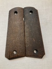 Vintage Colt 1911 Wood Checkered Grips
