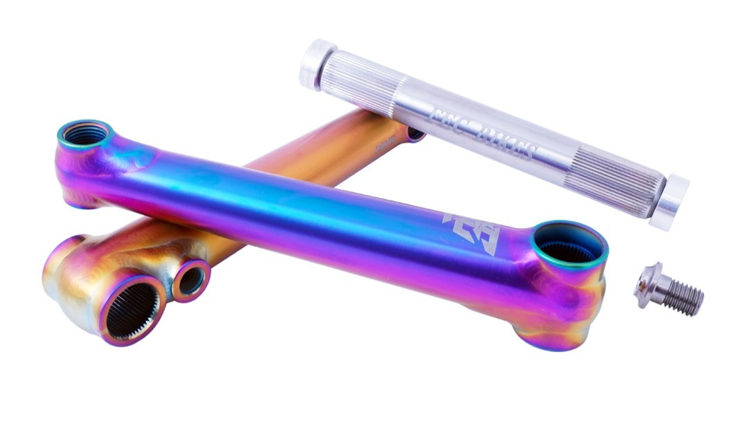 【美品】FEC チタンクランク　160mm BMX 160MM FAR EAST CYCLES 3PC GRADE 9 TITANIUM BMX FLATLAND CRANKSET