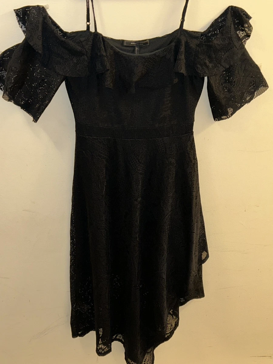 bcbg black off the shoulder dress BCBG Women's Off The Shoulder Long Sleeve, Black,0 at Amazon Women's Clothing store