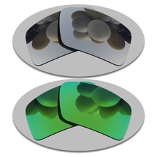 Silver Green Anti-Scratch Lenses Replacement For-Costa Del Mar Reefton Polarized