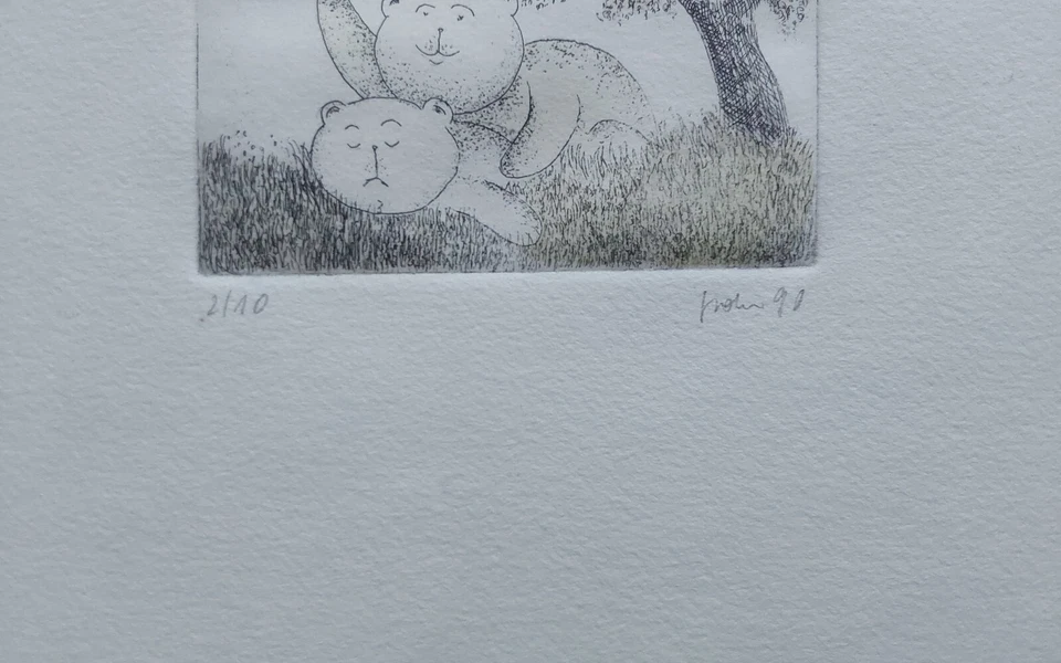 Axel Frohn Kunstdruck 1990 signiert limitiert 2/10 - Bild 3 von 4