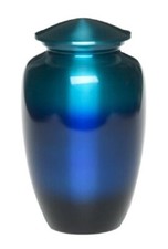At Peace Memorials Classic Alloy Cremation Urn -Ombre Blue Purple - Adult 200 CI