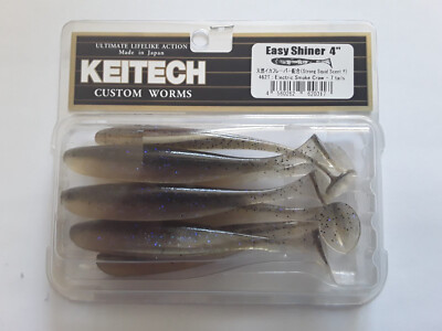 Keitech Easy Shiner 4'' Soft Plastic Lures Electric Smoke Craw (462T) Colour