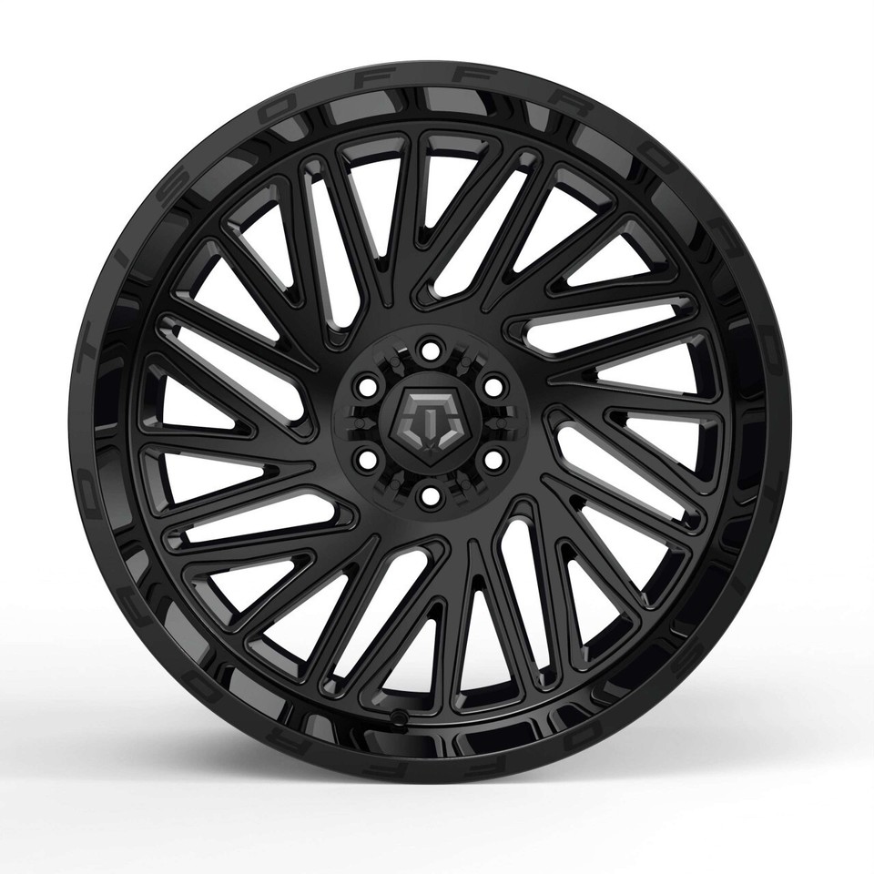 (1)20x10 TIS 553B Gloss Black Rims Wheels Fit 6lug Chevy Silverado ...