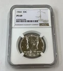 1964 Kennedy Silver Half Dollar NGC PF69