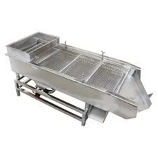 Industrial Full Stainless Steel Linear Vibrating Screen 10mm 5mm Sieve Two Motor