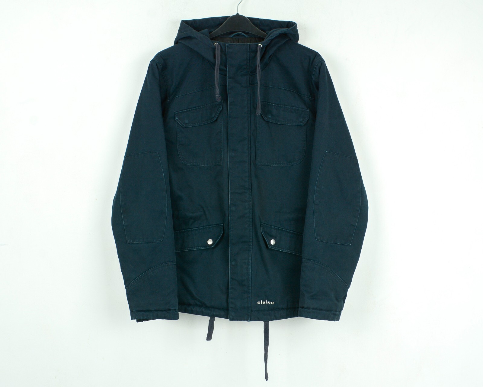 Elvine Gabbe Hombre XL Azul Marino Lluvia Abrigo Capucha Aire Libre Informal