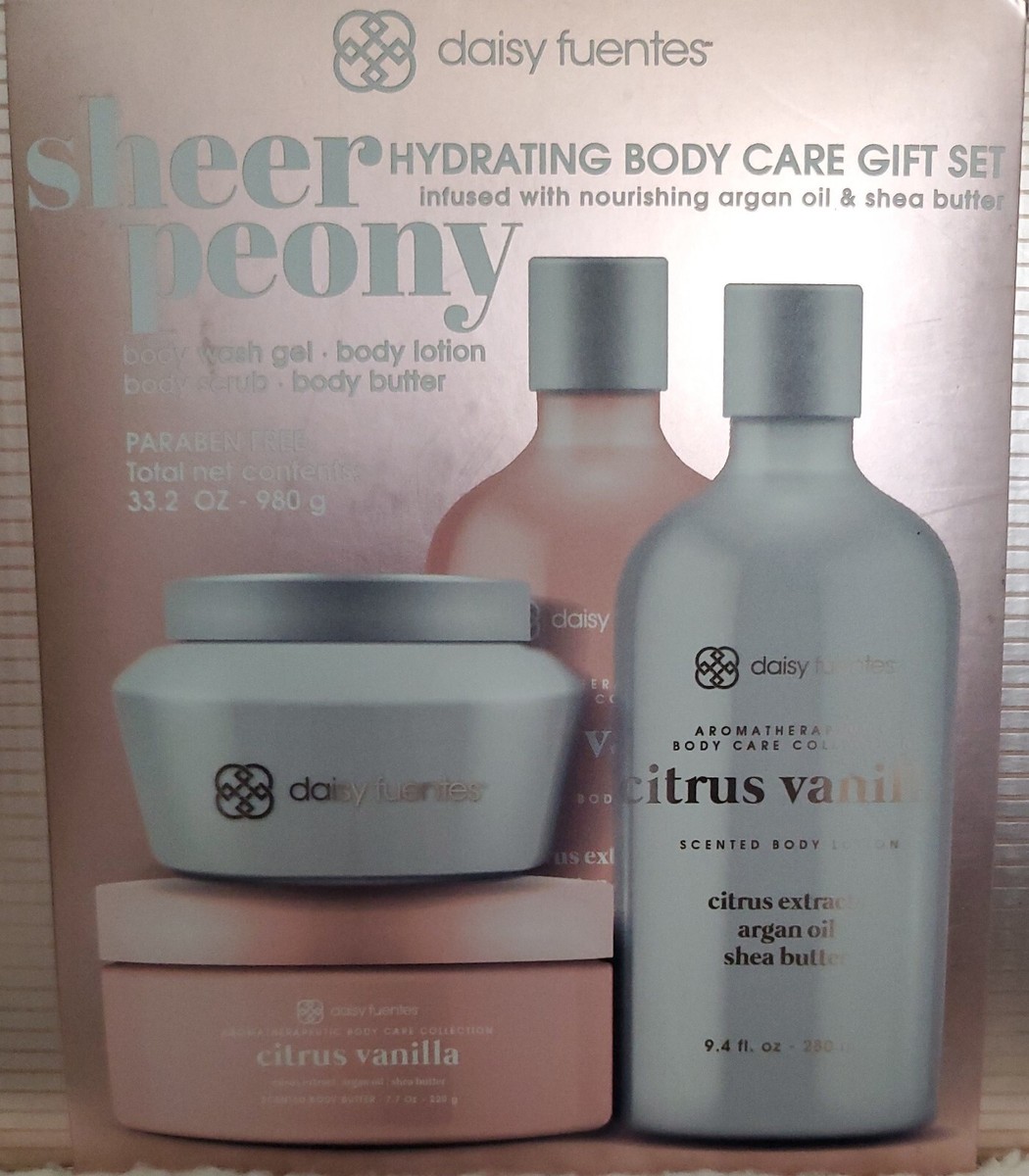 4pc Daisy Fuentes Citrus Vanilla Body Care Set:Body Wash Lotion