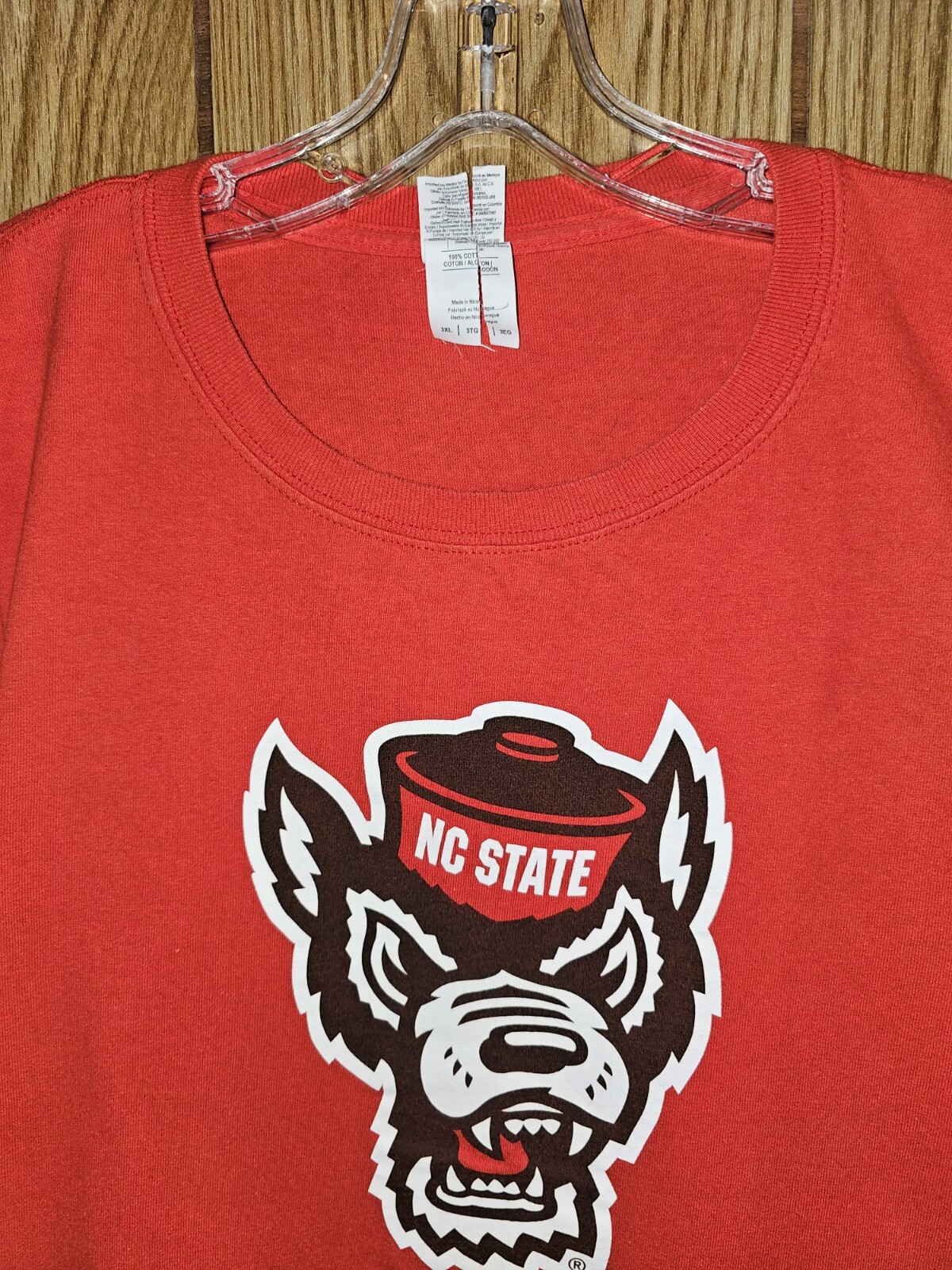 North Carolina State Older Style 3xl Xxxl Mens Red Graphic Logo Tshirt NCAA