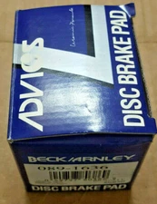 Rear Disc Brake Pad Set, Ceramic - Beck/Arnley (Advics) 089-1636