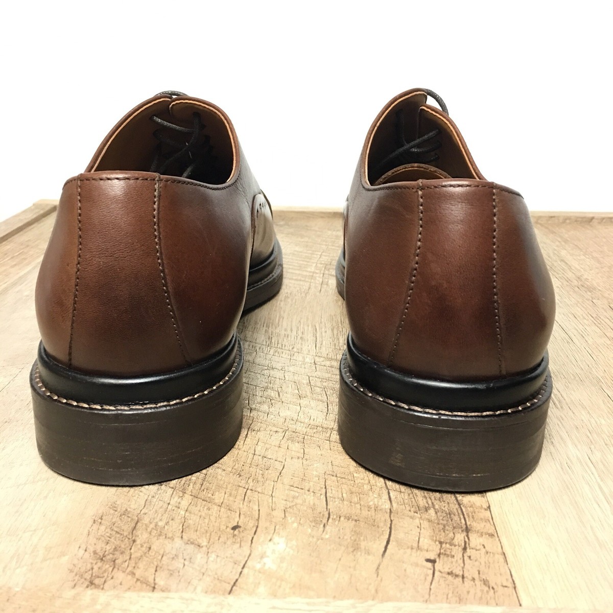 Natha Studio Sz 13 Brown Leather Stitch Mens Shoe | eBay