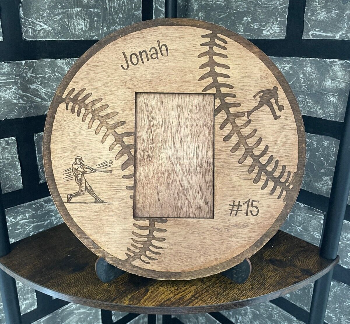 Picture Frames Personalized Baseball Wood Picture Frame 4x6 Picture Frame-image