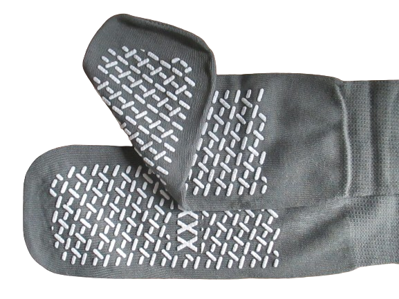 2 - Non-Skid Tread Double Sided Slipper (Hospital) Socks - Gray XXXL | eBay