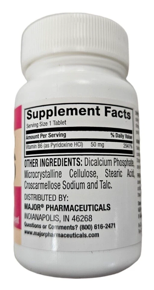 VITAMINA B6 MAYOR 50mg 100 Comprimidos __ Foto 2 de 2