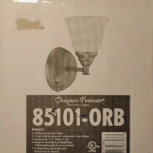 Designers Fountain Kendall Wall Sconce, Oil Rubbed Bronze - 85101-ORB - Picture 3 of 6