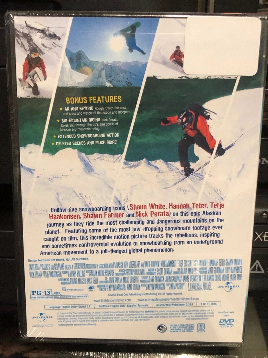 First Descent (DVD) Shaun White, Hannah Teter, Shawn Farmer, Nick