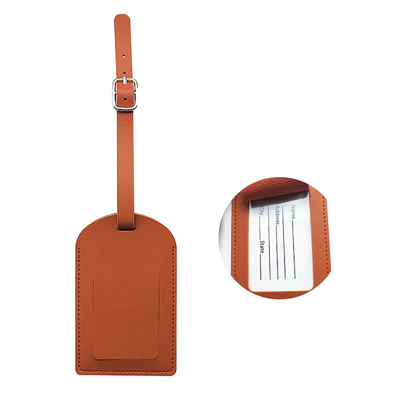 Luggage Tags PU Leather Name Address ID Labels for Travel Bag Suitcase