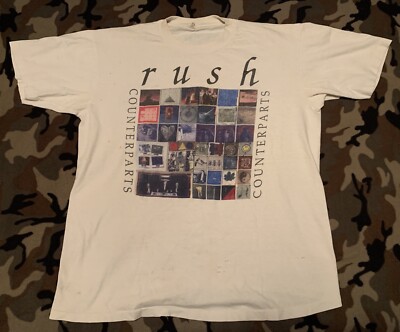 Vintage Rush Counterparts 1994 Tour XL T-shirt Legendary Canadian
