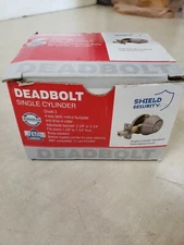 SHIELD SECURITY, 913844  Single Cylinder Deadbolt, Satin Nickel Finish, 74969413