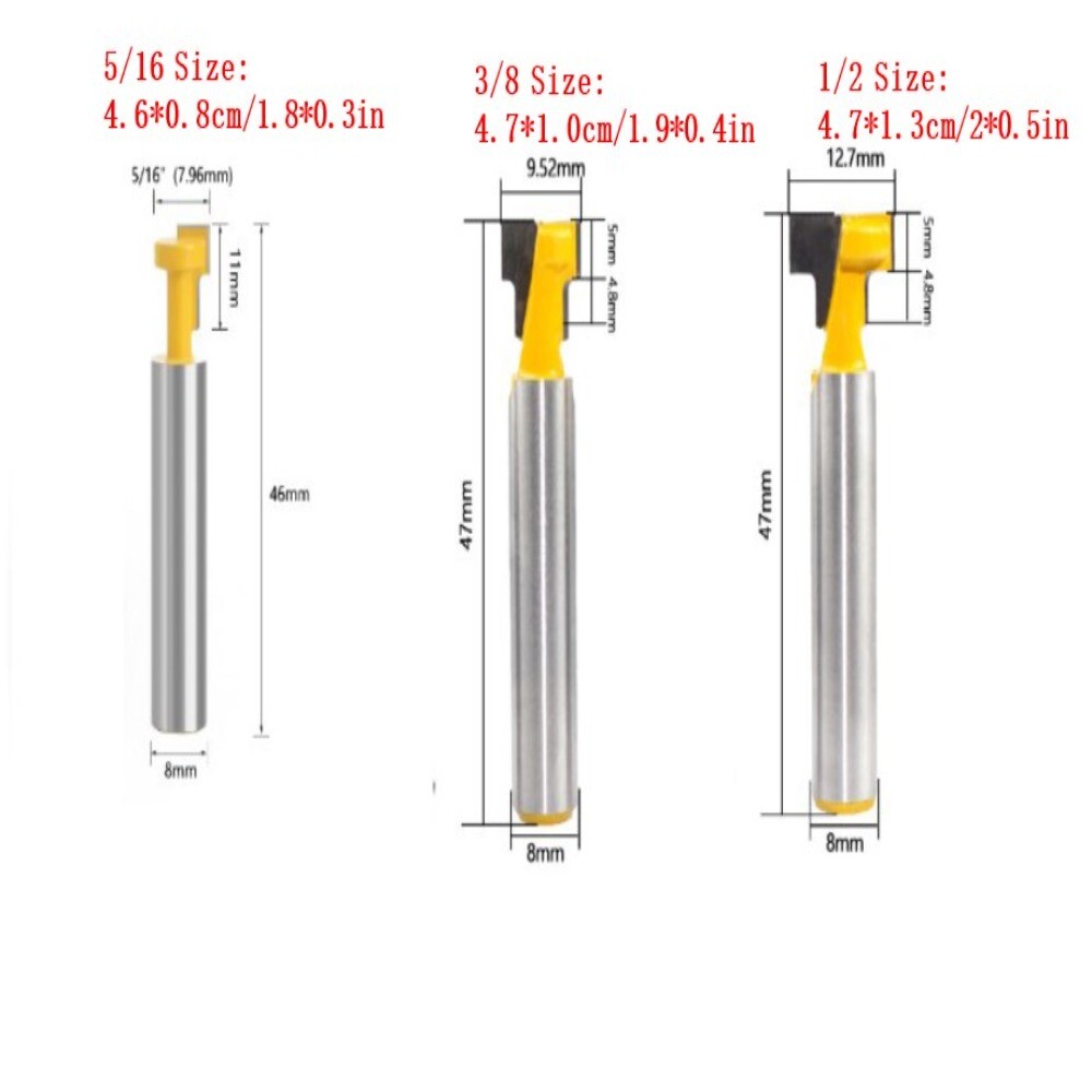 Diameter Keyhole Router Bits Slot Bolts Shank T Type Bit Shank Working